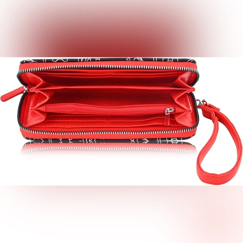 Disney Minnie Mouse Wallet Women - PU Leather Wristlet Wallets for Women